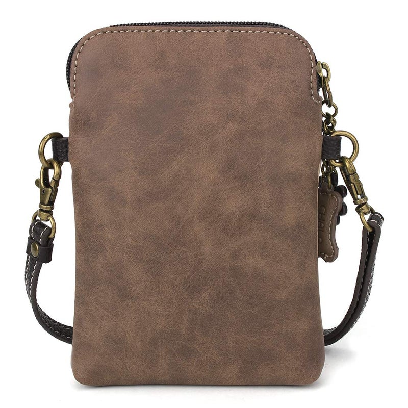 CHALA Dog Collection Cell Phone Crossbody Purse-Women PU Leather/Canvas Multicolor Handbag with Adjustable Strap - Corgi - ivory - Image 4